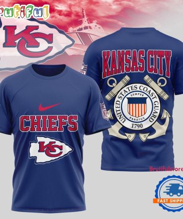 Kansas City Chiefs Nfl United States Coast Guard Limited 3D Shirt