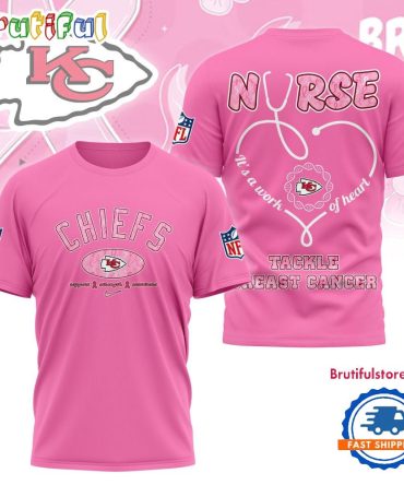 Kansas City Chiefs Nurse Breast Cancer Awareness Limited Ediition 3D Shirt