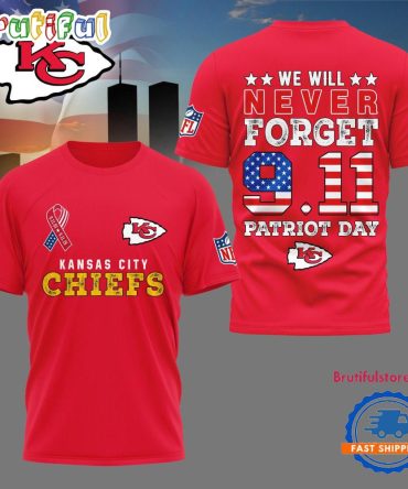 Kansas City Chiefs We Will Never Forget 9 11 Patriot Day 2025 Unisex 3D Shirt