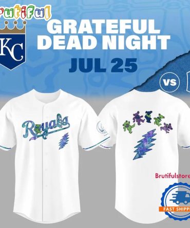 Kansas City Royals Grateful Dead Night Limited Edition Jersey Shirt
