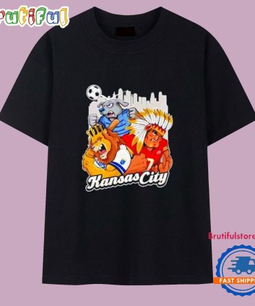 Kansas City Sports Team Mascot Kansas City Royals X Kansas City Chiefs T Shirt