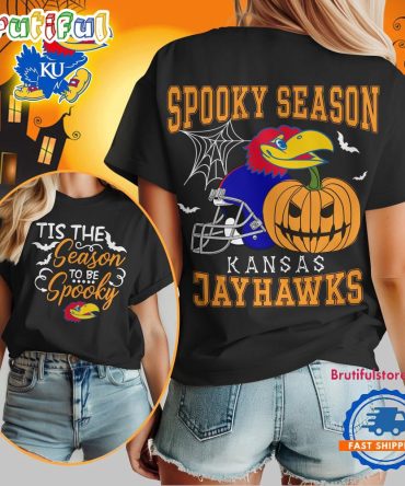 Kansas Jayhawks 2025 Ncaa Halloween Spooky Season Vintage T Shirt