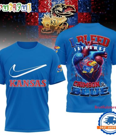 Kansas Jayhawks 2025 Ncaa I Bleed Unisex 3D Shirt