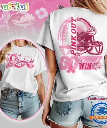 Kansas Jayhawks Tackle Breast Cancer New Design Unisex T Shirt