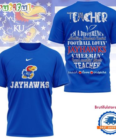 Kansas Jayhawks Teacher Pride Unisex 3D Shirt