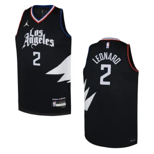 Los Angeles Clippers 2022-23 Statement Edition Youth Kawhi Leonard Black Jersey - Alzaintravels