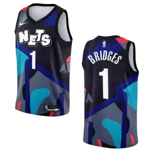 Brooklyn Nets City Edition Mikal Bridges 2023-24 KAWS Black Jersey - Alzaintravels