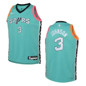 San Antonio Spurs 2022-23 City Edition Youth Keldon Johnson Green Jersey - Alzaintravels