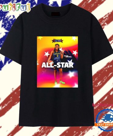 Kelsey Mitchell Indiana Fever 3X 2025 Wnba All-Star T Shirt