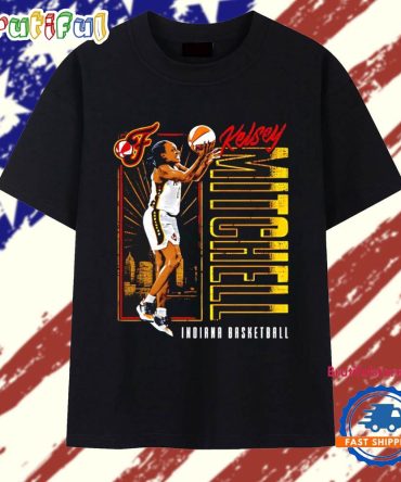 Kelsey Mitchell Indiana Fever Vertical Name T Shirt
