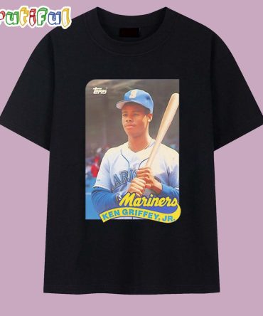 Ken Griffey Jr. Seattle Mariners 1989 Topps Baseball Card Player T Shirt