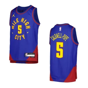 2022-23 Denver Nuggets Youth Statement Edition Kentavious Caldwell-Pope Blue Jersey - Alzaintravels
