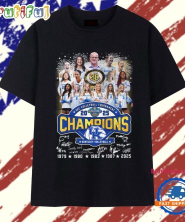 Kentucky Sec Volleyball Tournament 2025 Champions Signature T Shirt
