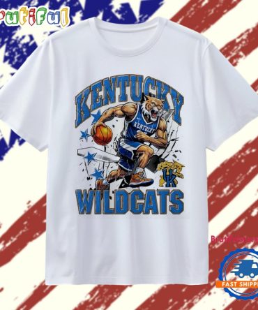 Kentucky Wildcats Basketball Running 2025 Mascot T Shirt