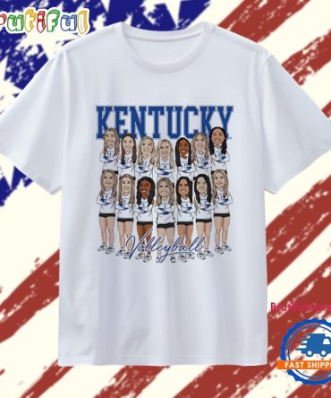 Kentucky Women’S Volleyball Ncaa Team Caricature 25 26 T Shirt