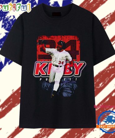 Kirby Puckett Minnesota Twins Number 34 Vintage Baseball T Shirt