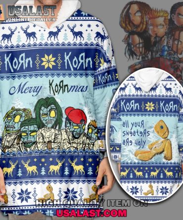 Hot Korn Band Premim Blanket Hoodie