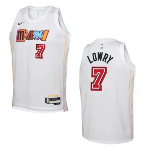 Miami Heat 2022-23 City Edition Youth Kyle Lowry White Jersey - Alzaintravels