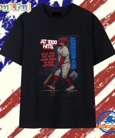 Kyle Schwarber 1000-Hit Mark Kyle Has The Most Home Runs In Mlb History T Shirt