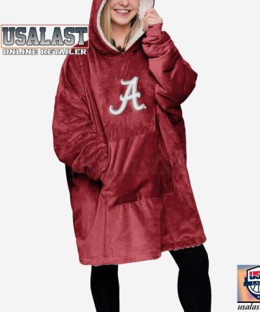 Alabama Crimson Tide Ncaa Blanket Hoodie Hooded Blanket