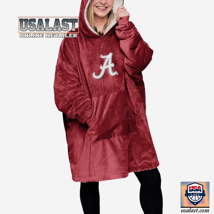 Alabama Crimson Tide Ncaa Blanket Hoodie Hooded Blanket