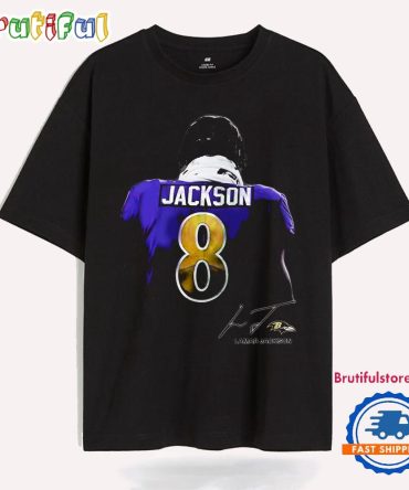 Lamar Jackson 8 Baltimore Ravens Signature T Shirt