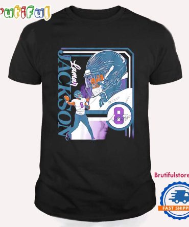 Lamar Jackson Baltimore Ravens Collage Frame Signature T Shirt