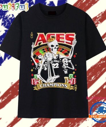 Las Vegas Aces Skeleton Wnba Champions 2025 Rep The Champs T Shirt
