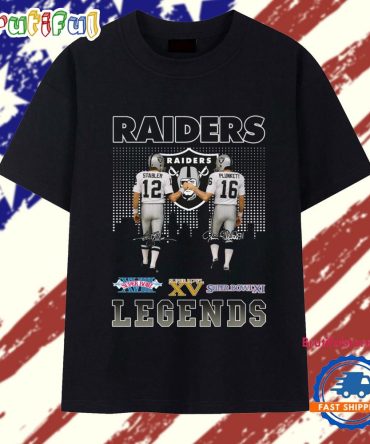 Las Vegas Raiders Stabler Plunkett Football Legends 2025 T Shirt
