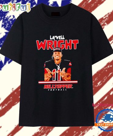 La’Vell Wright Illustrated Celebration Hilltopper Football T Shirt