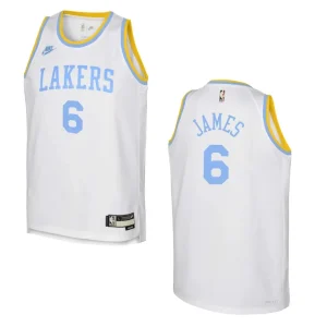 2022-23 Los Angeles Lakers Youth Classic Edition LeBron James White Jersey - Alzaintravels