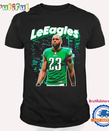 Leeagles Philadelphia Eagles Lebron James 23 Super Bowl 2025 T Shirt