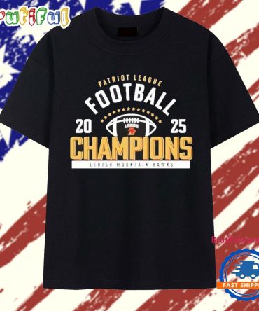 Lehigh Mountain Hawks Patriot League Football Champions 2025 T Shirt