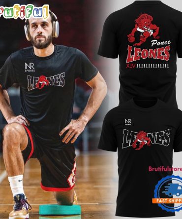 Leones De Ponce Play Offs 2025 Basketball Black 3D Shirt