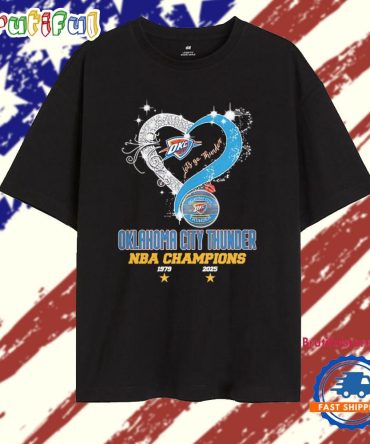 Let’S Go Thunder 2025 Nba Finals Champions Oklahoma City Thunder Heart Diamond T Shirt