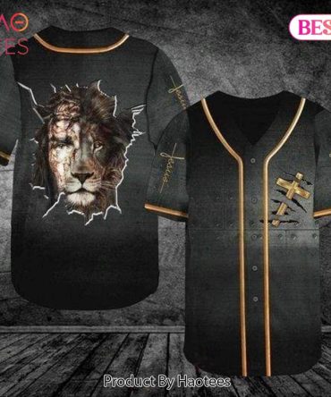 Lion Graphic Baseball Jersey - Bold Design, Premium Quality Tee For Men