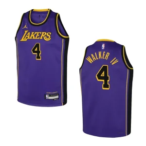 Youth Los Angeles Lakers 2022-23 Statement Edition Lonnie Walker IV Purple Jersey - Alzaintravels