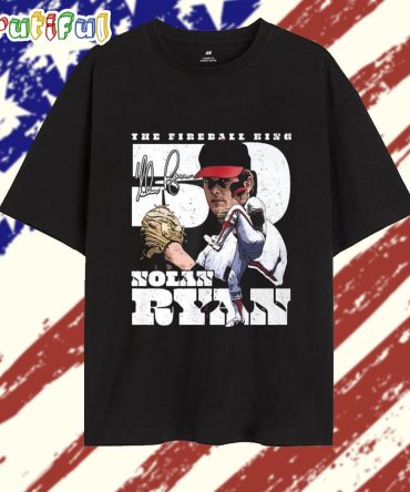 Los Angeles Angels The Fireball Rise Nolan Ryan Signature T Shirt
