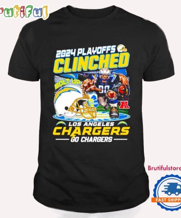 Los Angeles Chargers 2024 Playoffs Clinched Go Chargers Mascot T Shirt