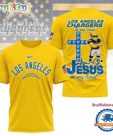 Los Angeles Chargers In My Veins In My Heart All Over Print Shirt