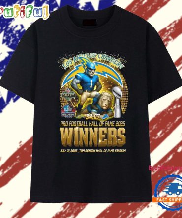 Los Angeles Chargers Pro Football Hall Of Fame 2025 Winners T Shirt