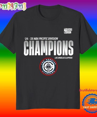 Los Angeles Clippers 2025 Pacific Division Champion Locker Room T Shirt