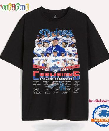 Los Angeles Dodgers 2024 Baseball World Series Champions Team Player Graphics Design T Shirt