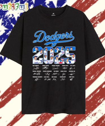 Los Angeles Dodgers 2025 All Team Signatures T Shirt