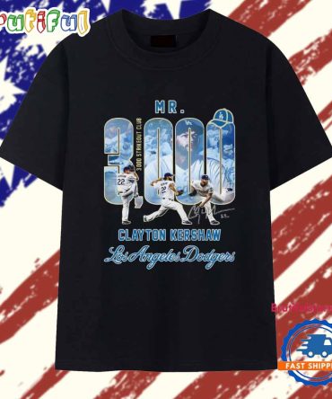 Los Angeles Dodgers Clayton Kershaw 3000 Strikeout Club T Shirt