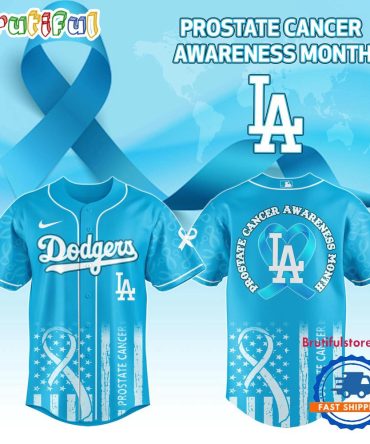 Los Angeles Dodgers Prostate Cancer Awareness Limited Edition Jersey Shirt