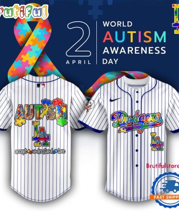 Los Angeles Dodgers X World Autism Awareness Day 2025 Design Jersey Shirt