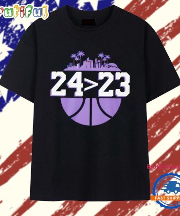 Los Angeles Lakers Basketball 24 23 City Skyline T Shirt