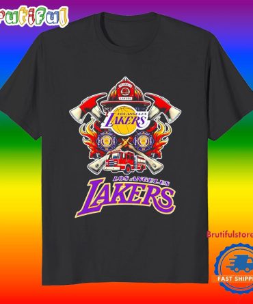 Los Angeles Lakers Firefighter Scba Logo T Shirt