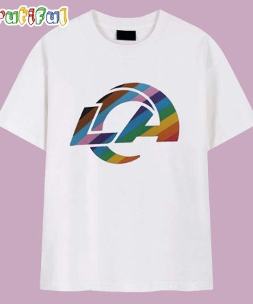 Los Angeles Rams Logo Pride T Shirt